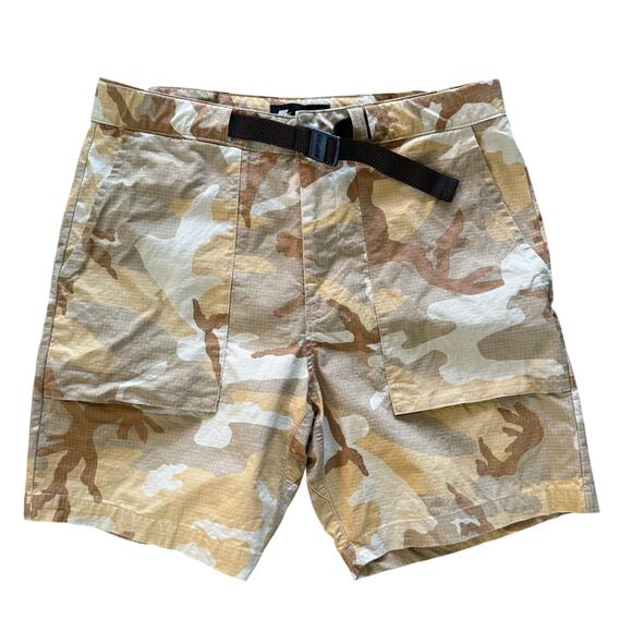 Nike SB Shorts Mens 32 Brown Camouflage Ripstop Belted Pocket Stretch at9881-248 - Picture 1 of 10